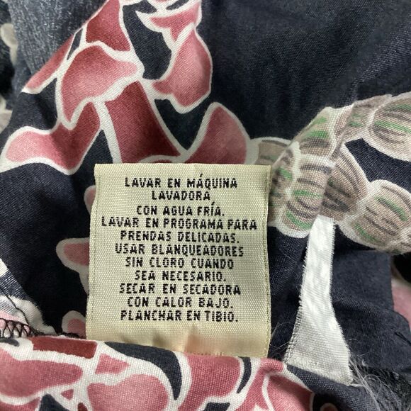 Cooke Street Honolulu Mens XL Hawaiian Floral Blue Button Camp Shirt U.S.A Made - Picture 13 of 15